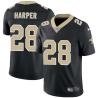 Black Deveron Harper Saints #28 Stitched American Football Jersey Custom Sewn-on Patches Mens Womens Youth