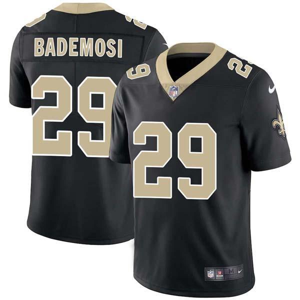 Black Johnson Bademosi Saints #29 Stitched American Football Jersey Custom Sewn-on Patches Mens Womens Youth