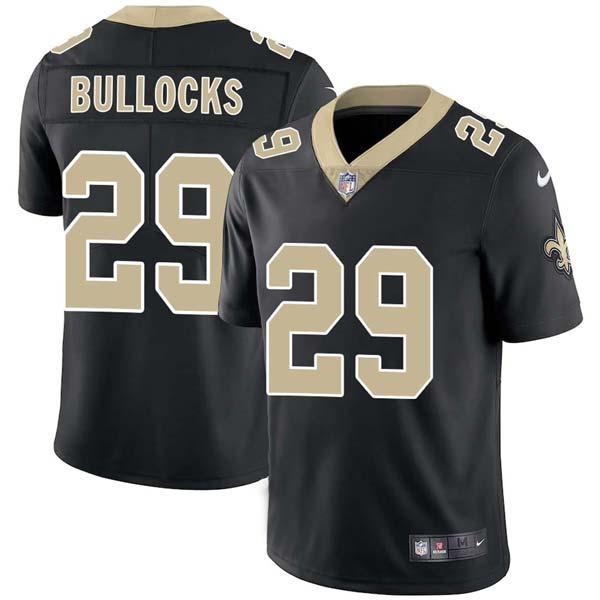 Black Josh Bullocks Saints #29 Stitched American Football Jersey Custom Sewn-on Patches Mens Womens Youth