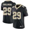 Black Josh Bullocks Saints #29 Stitched American Football Jersey Custom Sewn-on Patches Mens Womens Youth