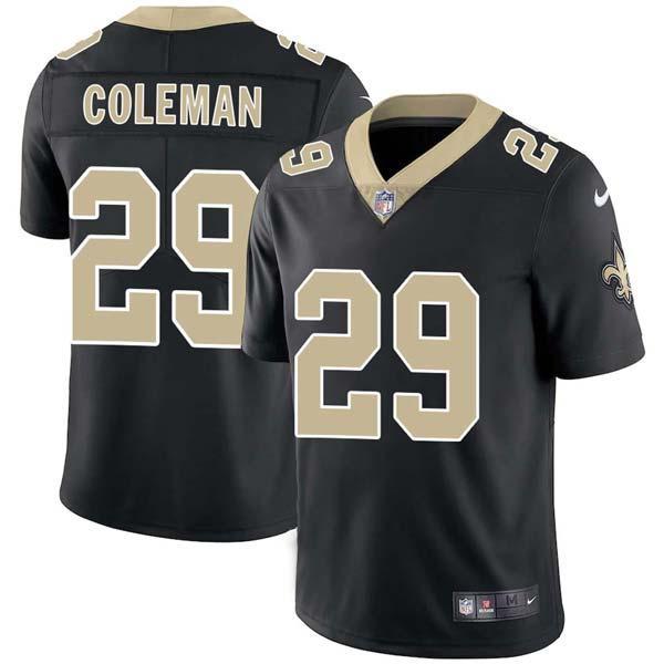 Black Kurt Coleman Saints #29 Stitched American Football Jersey Custom Sewn-on Patches Mens Womens Youth