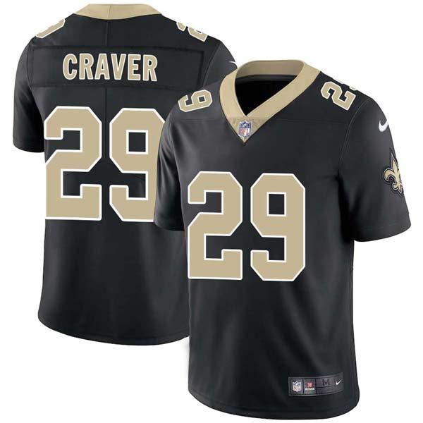 Black Keyuo Craver Saints #29 Stitched American Football Jersey Custom Sewn-on Patches Mens Womens Youth