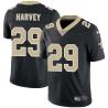 Black Richard Harvey Saints #29 Stitched American Football Jersey Custom Sewn-on Patches Mens Womens Youth
