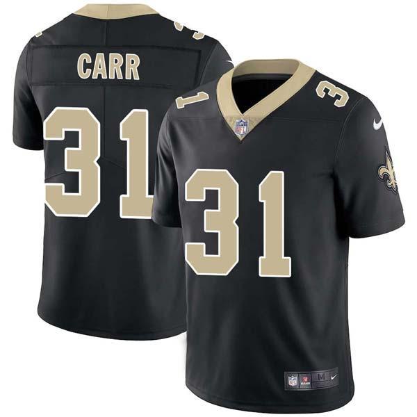 Black Chris Carr Saints #31 Stitched American Football Jersey Custom Sewn-on Patches Mens Womens Youth