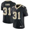 Black Chris Carr Saints #31 Stitched American Football Jersey Custom Sewn-on Patches Mens Womens Youth