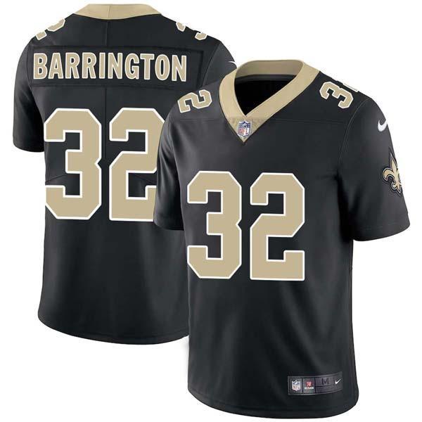 Black Tom Barrington Saints #32 Stitched American Football Jersey Custom Sewn-on Patches Mens Womens Youth