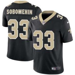 Black Olaniyi Sobomehin Saints #33 Stitched American Football Jersey Custom Sewn-on Patches Mens Womens Youth