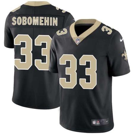 Black Olaniyi Sobomehin Saints #33 Stitched American Football Jersey Custom Sewn-on Patches Mens Womens Youth