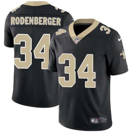 Black Jeff Rodenberger Saints #34 Stitched American Football Jersey Custom Sewn-on Patches Mens Womens Youth