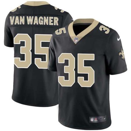 Black Jim Van Wagner Saints #35 Stitched American Football Jersey Custom Sewn-on Patches Mens Womens Youth
