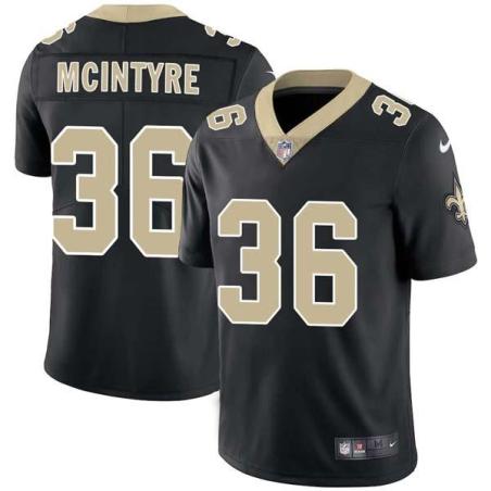 Black Corey McIntyre Saints #36 Stitched American Football Jersey Custom Sewn-on Patches Mens Womens Youth