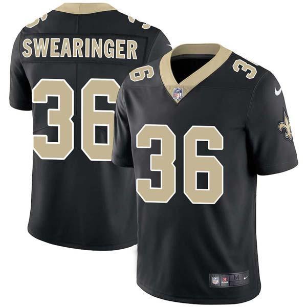 Black D.J. Swearinger Saints #36 Stitched American Football Jersey Custom Sewn-on Patches Mens Womens Youth