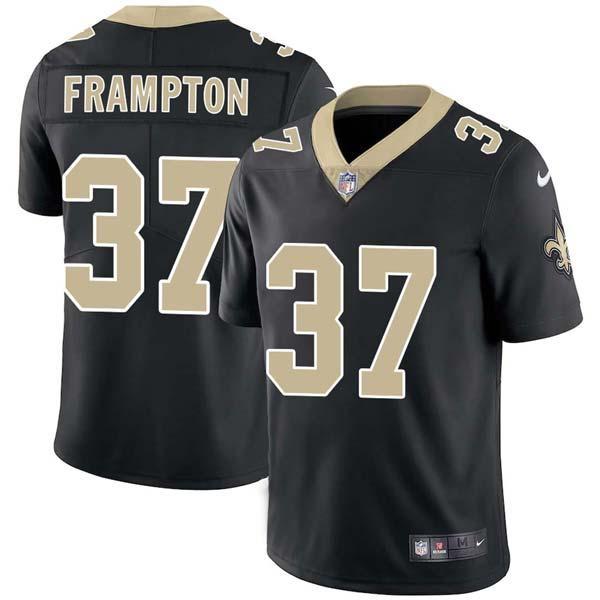 Black Eric Frampton Saints #37 Stitched American Football Jersey Custom Sewn-on Patches Mens Womens Youth
