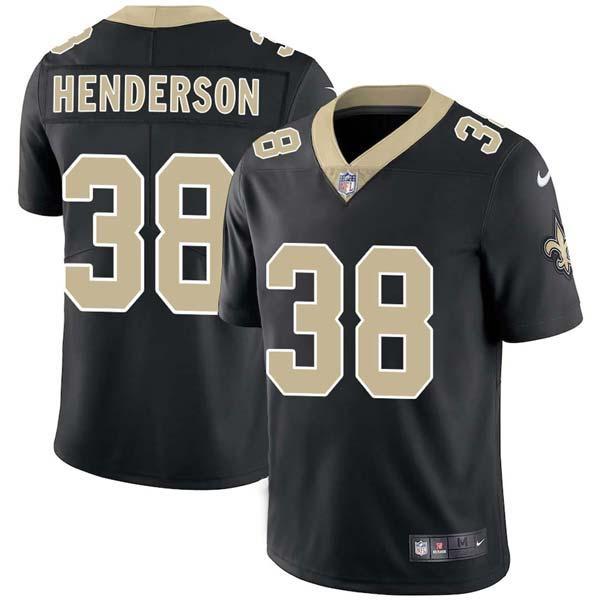 Black Othello Henderson Saints #38 Stitched American Football Jersey Custom Sewn-on Patches Mens Womens Youth