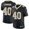 Black Brian Leonard Saints #40 Stitched American Football Jersey Custom Sewn-on Patches Mens Womens Youth
