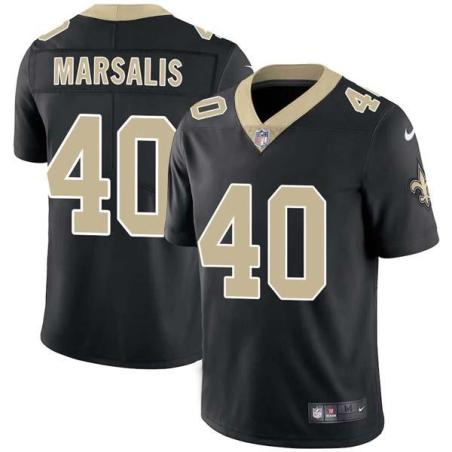 Black Jim Marsalis Saints #40 Stitched American Football Jersey Custom Sewn-on Patches Mens Womens Youth