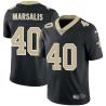 Black Jim Marsalis Saints #40 Stitched American Football Jersey Custom Sewn-on Patches Mens Womens Youth