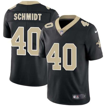 Black Terry Schmidt Saints #40 Stitched American Football Jersey Custom Sewn-on Patches Mens Womens Youth