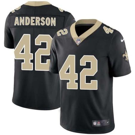 Black James Anderson Saints #42 Stitched American Football Jersey Custom Sewn-on Patches Mens Womens Youth