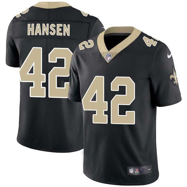 Black Chase Hansen Saints #42 Stitched American Football Jersey Custom Sewn-on Patches Mens Womens Youth