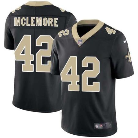 Black Dana McLemore Saints #42 Stitched American Football Jersey Custom Sewn-on Patches Mens Womens Youth