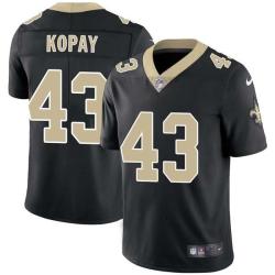 Black Dave Kopay Saints #43 Stitched American Football Jersey Custom Sewn-on Patches Mens Womens Youth