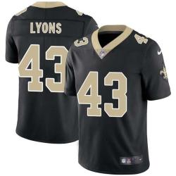 Black Dicky Lyons Saints #43 Stitched American Football Jersey Custom Sewn-on Patches Mens Womens Youth