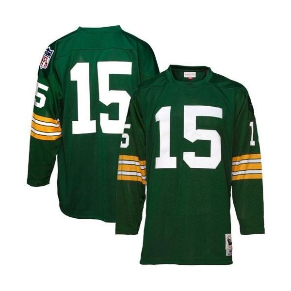 Bart Starr Green Bay Football Jersey - Green Bay #15 Football Jersey(Green Throwback)