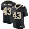 Black Marcus Williams Saints #43 Stitched American Football Jersey Custom Sewn-on Patches Mens Womens Youth