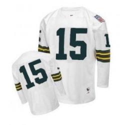 Bart Starr Green Bay Football Jersey - Green Bay #15 Football Jersey(White Throwback)