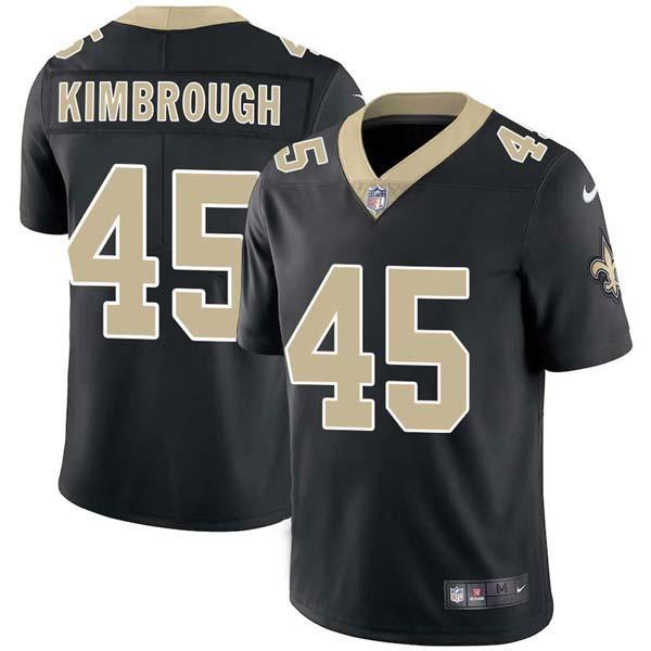 Black Elbert Kimbrough Saints #45 Stitched American Football Jersey Custom Sewn-on Patches Mens Womens Youth