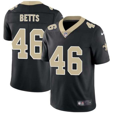 Black Ladell Betts Saints #46 Stitched American Football Jersey Custom Sewn-on Patches Mens Womens Youth