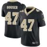 Black Kevin Houser Saints #47 Stitched American Football Jersey Custom Sewn-on Patches Mens Womens Youth