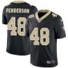 Black James Fenderson Saints #48 Stitched American Football Jersey Custom Sewn-on Patches Mens Womens Youth