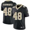 Black Don Schwartz Saints #48 Stitched American Football Jersey Custom Sewn-on Patches Mens Womens Youth