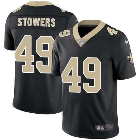 Black Tommie Stowers Saints #49 Stitched American Football Jersey Custom Sewn-on Patches Mens Womens Youth