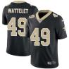 Black Frank Wattelet Saints #49 Stitched American Football Jersey Custom Sewn-on Patches Mens Womens Youth