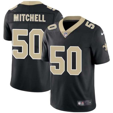 Black Kevin Mitchell Saints #50 Stitched American Football Jersey Custom Sewn-on Patches Mens Womens Youth