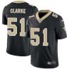 Black Phil Clarke Saints #51 Stitched American Football Jersey Custom Sewn-on Patches Mens Womens Youth