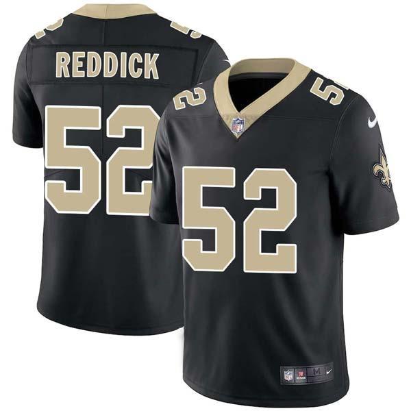 Black Kevin Reddick Saints #52 Stitched American Football Jersey Custom Sewn-on Patches Mens Womens Youth
