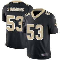 Black Dave Simmons Saints #53 Stitched American Football Jersey Custom Sewn-on Patches Mens Womens Youth