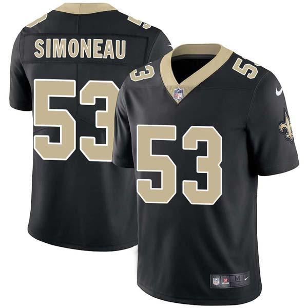 Black Mark Simoneau Saints #53 Stitched American Football Jersey Custom Sewn-on Patches Mens Womens Youth