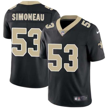Black Mark Simoneau Saints #53 Stitched American Football Jersey Custom Sewn-on Patches Mens Womens Youth