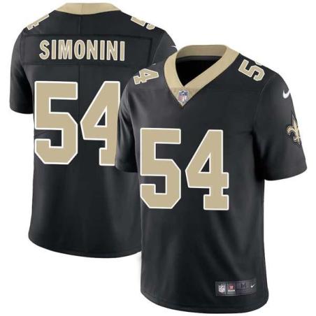 Black Ed Simonini Saints #54 Stitched American Football Jersey Custom Sewn-on Patches Mens Womens Youth