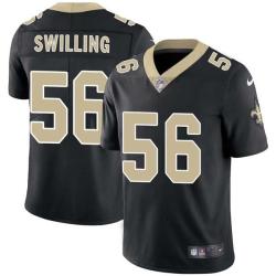 Black Pat Swilling Saints #56 Stitched American Football Jersey Custom Sewn-on Patches Mens Womens Youth