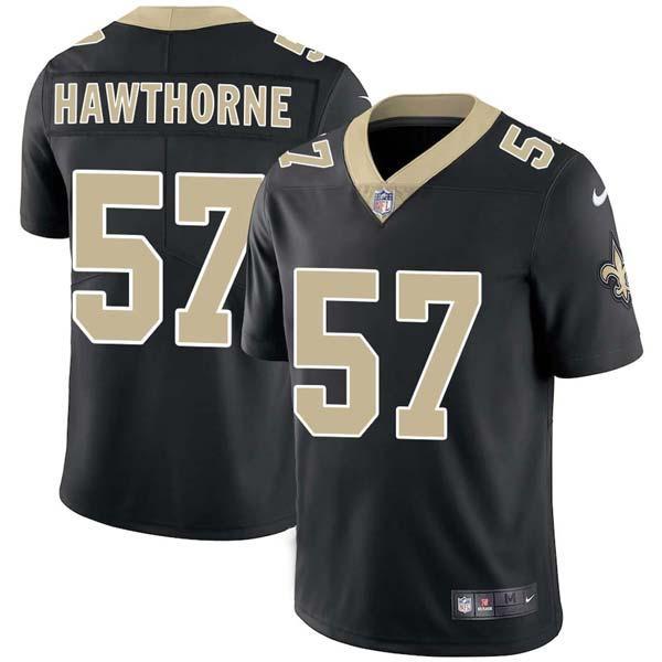 Black David Hawthorne Saints #57 Stitched American Football Jersey Custom Sewn-on Patches Mens Womens Youth