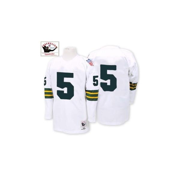 Paul Hornung Green Bay Football Jersey - Green Bay #5 Football Jersey(White Throwback)