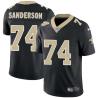 Black Scott Sanderson Saints #74 Stitched American Football Jersey Custom Sewn-on Patches Mens Womens Youth