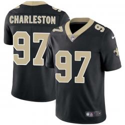 Black Jeff Charleston Saints #97 Stitched American Football Jersey Custom Sewn-on Patches Mens Womens Youth