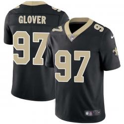 Black La'Roi Glover Saints #97 Stitched American Football Jersey Custom Sewn-on Patches Mens Womens Youth